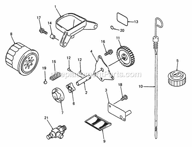 Lubrication Diagram and Parts List for 2086 880001-899000 Cub Cadet Lawn Tractor